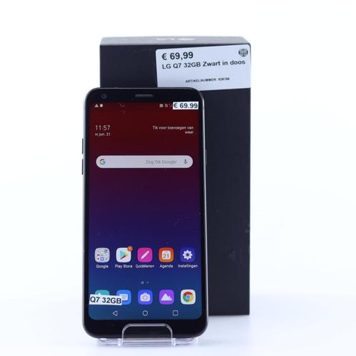 LG Q7 32GB Zwart in doos