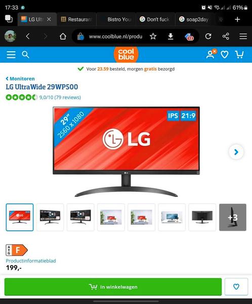 LG scherm UltraWide 29WP500