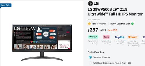 LG UltraWide Monitor - LG 29WP500B