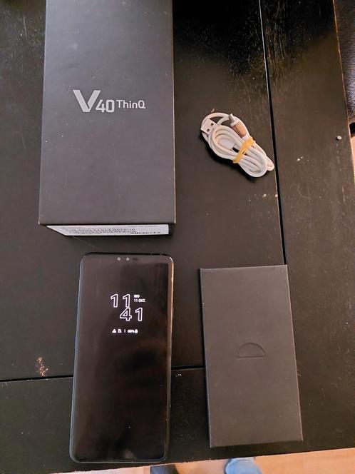 LG V40 ThinQ 128GB krasvrij  doos, kabel en boekjes