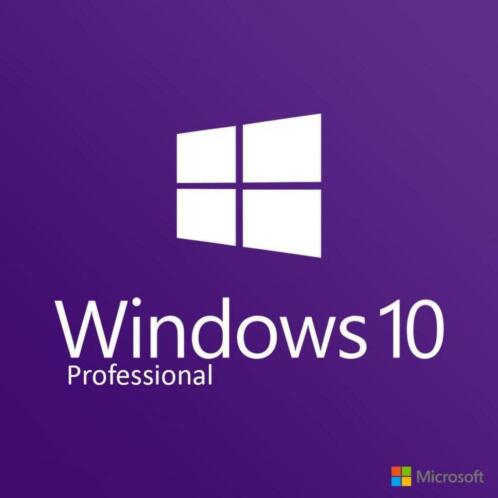 Licentie voor Windows 10 Professional  Direct Geleverd