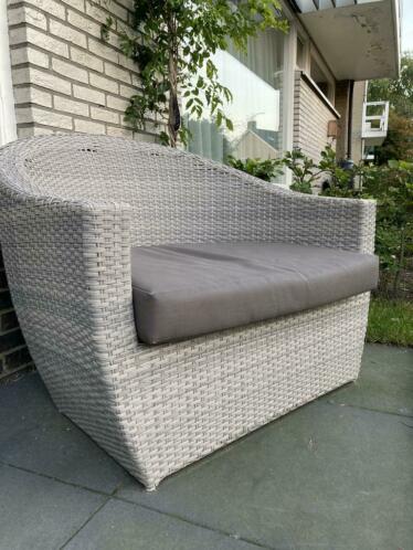 Life outdoor living lounge stoel 2 stuks grijs antraciet