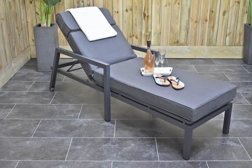 Ligbed met Wielen Aluminium Oxford Dark Grey, ACTIE