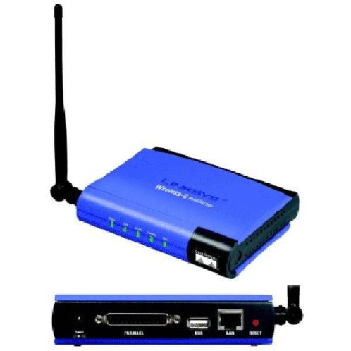 LINKSYS wireless-G PrintServer USB  RJ-45  802.11bg 