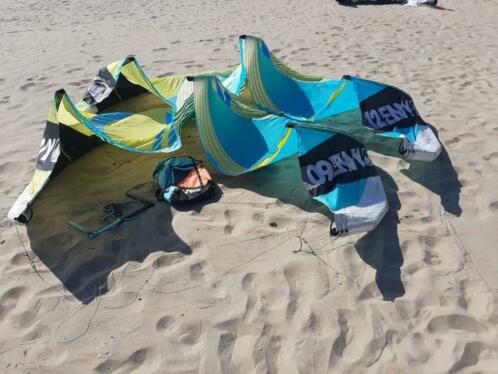 Liquid Force 9m ENVY kite set incl bar, board en trapeze