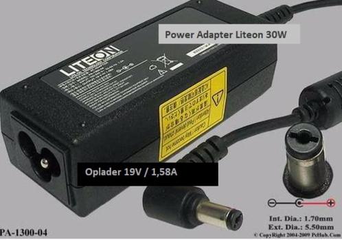 LiteOn AC Power Adapter voeding 19V 1,58A Oplader 30W