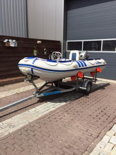 Lodestar rubberboot, Trailer 15 pk mariner. Nieuwstaat