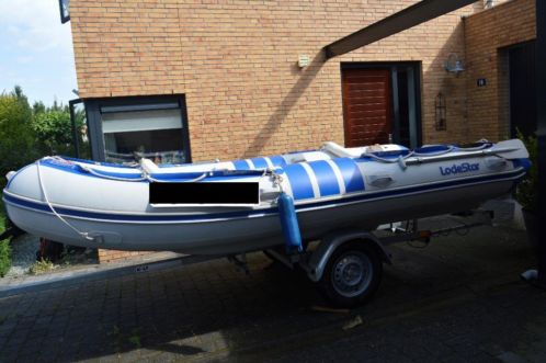 Lodestar Trimax 3D 4.30 rubberboot ( trailer en 15pk bbm)