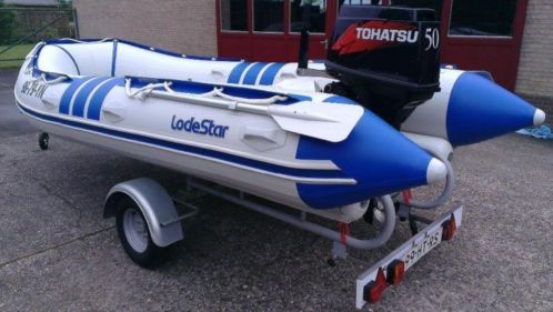 Lodestar Trimax 430 3D-V, Tohatsu 50pk amp trailer