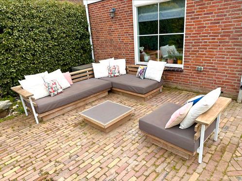 Lounge set tuin van Life inclusief kussens teak en aluminium