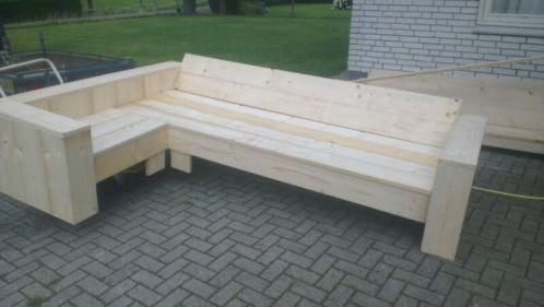 Loungebank Hoekbank van steigerhout voor buiten lounge