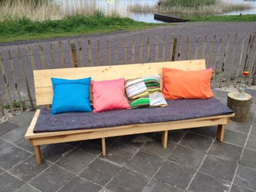 Loungebank tuinbank buitenbank bank van steigerhout