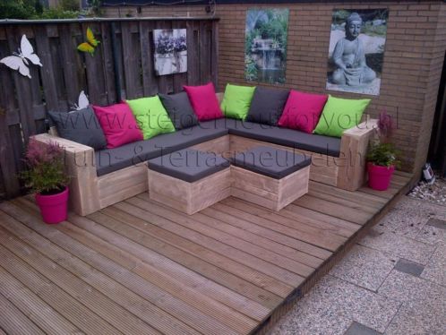 LOUNGESET-TuinBank-HOEKBANK-LOUNGEBANk ZONDAG Geopend