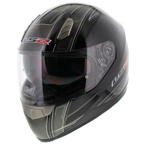 LS2 FF384 helm Esprit glans zwart scooterhelm motorhelm