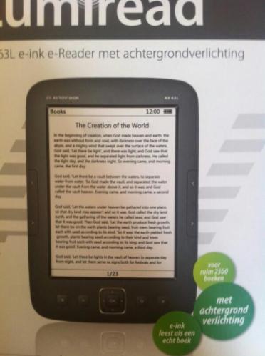 Lumiread E-reader 6incg met hoesje en achtergrondverlichting