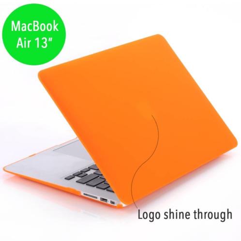 Lunso - hardcase hoes - MacBook Air 13 inch - mat oranje