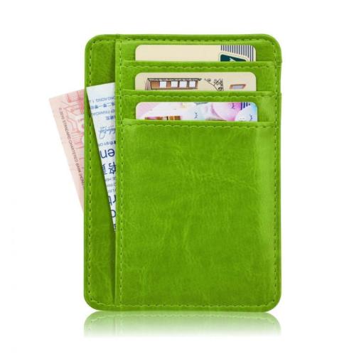 Luxe Groene Platte Portemonnee  Dunne Compact Portemonnee 