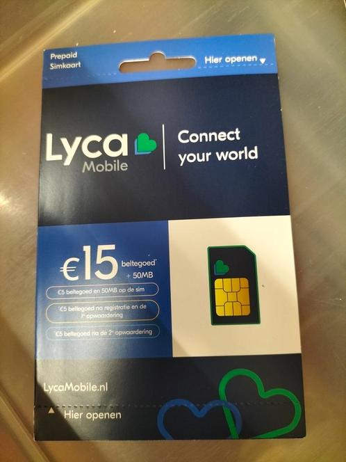 Lyca 100 sim cards Nieuw Geseald vaste prijs incl POSTNL