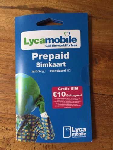 Lyca mobile prepaid sim kaart