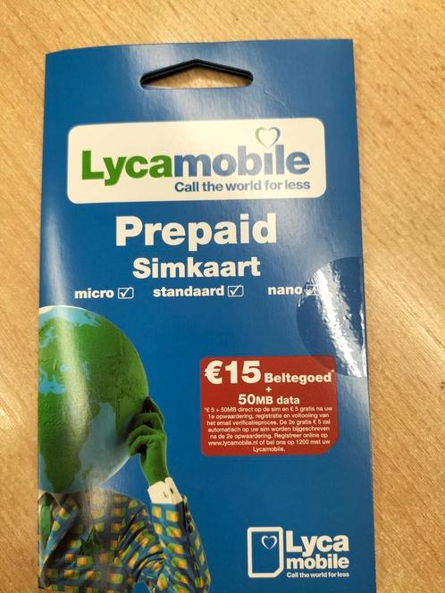 Lyca Prepaid Simkaart 20 Stuks Beltegoed Simkaart Nieuw