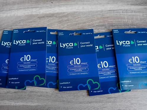 Lyca simkaarten 6x met 10 euro beltegoed