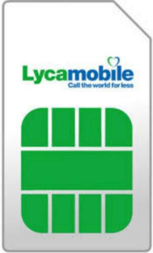 Lycamobile prepaid micro simkaart met  10,- beltegoed