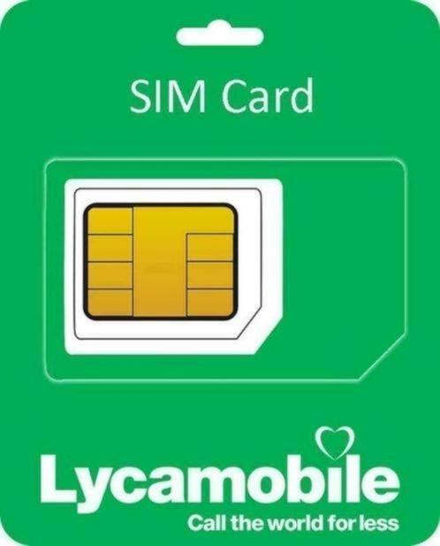 Lycamobile Prepaid Simkaart  3 in 1 Simkaart  3G  4G  4