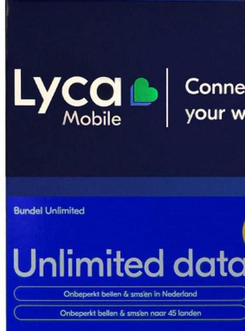 Lycamobile unlimited kaarten (alleen data)