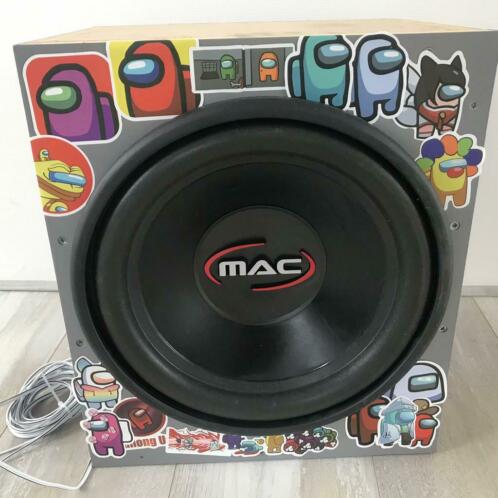 Mac audio subwoofer 30cm in kist kast