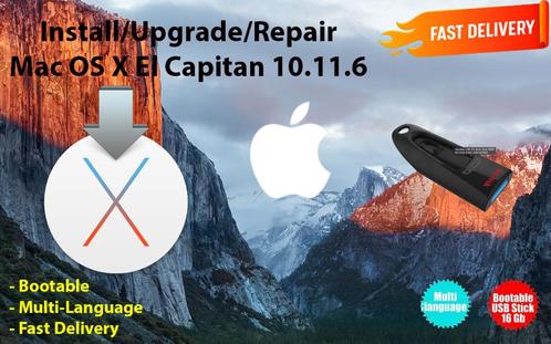 Mac OS X El Capitan 10.11.6, OSX via USB van 32GB zonder DVD
