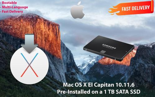 Mac OS X El Capitan 10.11.6 VoorGenstalleerde SSD van 1 TB