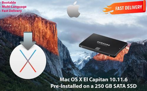Mac OS X El Capitan 10.11.6 VoorGenstalleerde SSD van 250GB