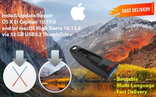 Mac OS X El Capitan 10.11.6High Sierra 10.13.6 USB3.2 32GB