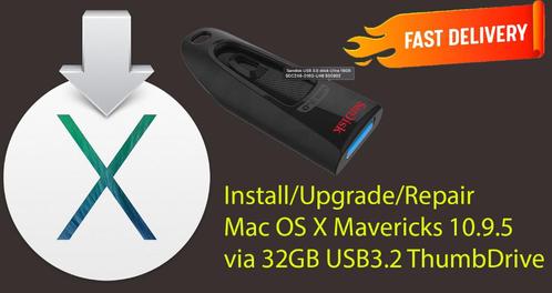 Mac OS X Mavericks 10.9.5, OSX via USB van 32GB zonder DVD