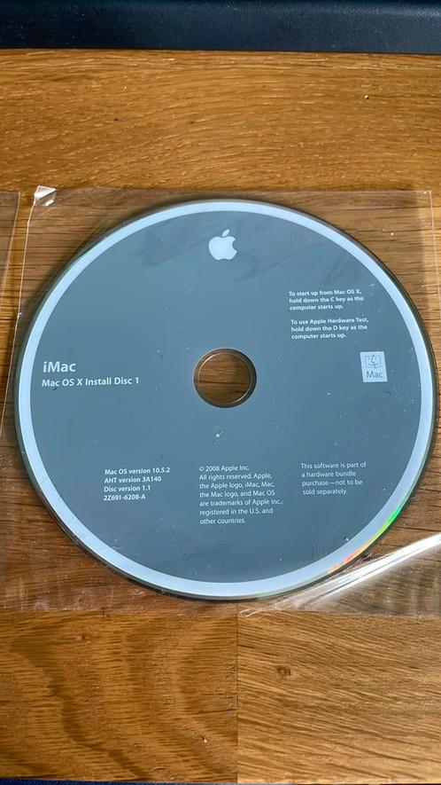 Mac OS X version 10.5.2 installatie cd iMac
