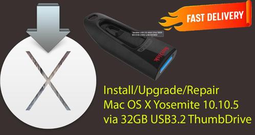 Mac OS X Yosemite 10.10.5, OSX via USB van 32GB zonder DVD