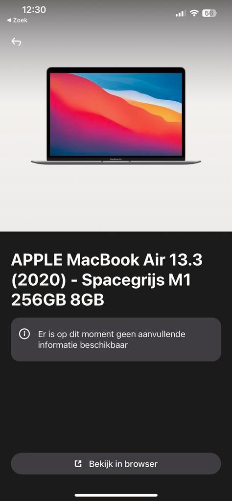 Macbook 2020 te koop