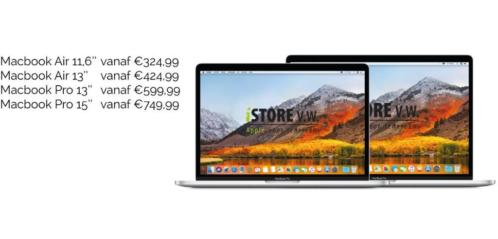 Macbook Air vanaf 324,99  12 Maanden Garantie  iStore V.W