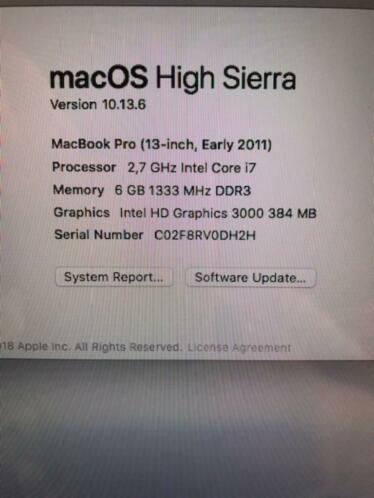 Macbook pro 13 inch i7 voor zware program
