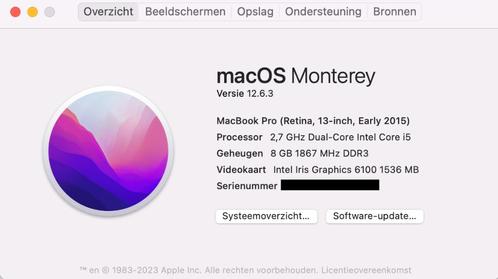 Macbook pro 13 inch late 2015