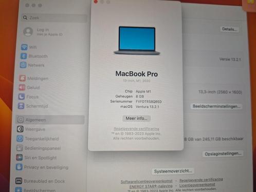 macbook pro 13 m1 echt nog nieuw 8gb 256 96 pr accu perfect