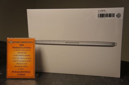 MacBook Pro 13 Retina  i5  256GB SSD  Nieuw in seal