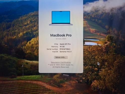 macbook pro 14 m1 spg 16gb 512 ssd doos nog perfect en nieuw