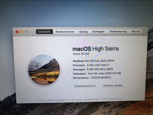 Macbook Pro 15 2011, i7, SSD, 8 GB RAM