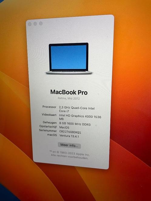 MacBook Pro 15 Retina i7 2,3GHz8GB250GB
