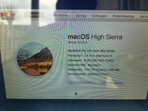 MacBook Pro 15034 mid 2010 I5 2,4MHz 