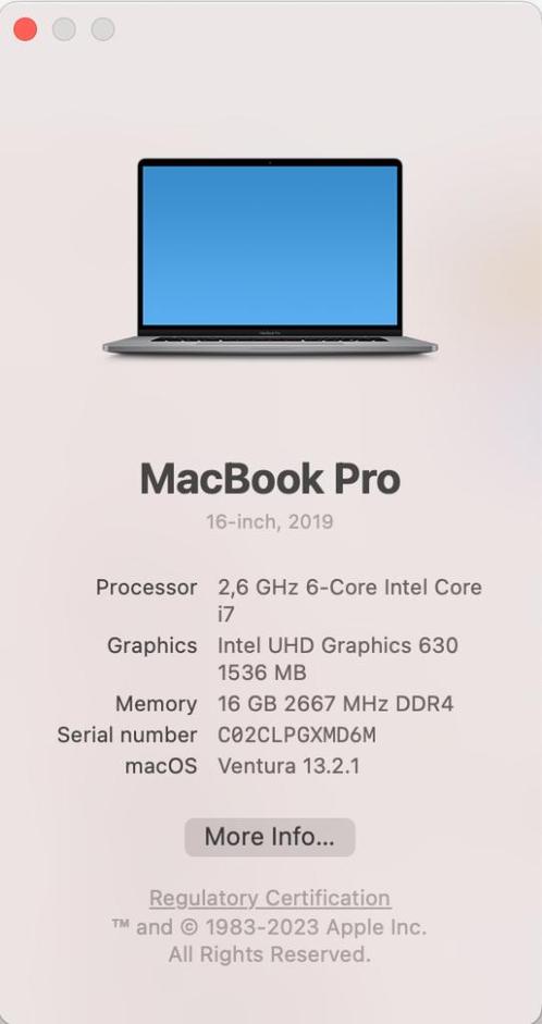 Macbook pro 16quot 2020, intel i7