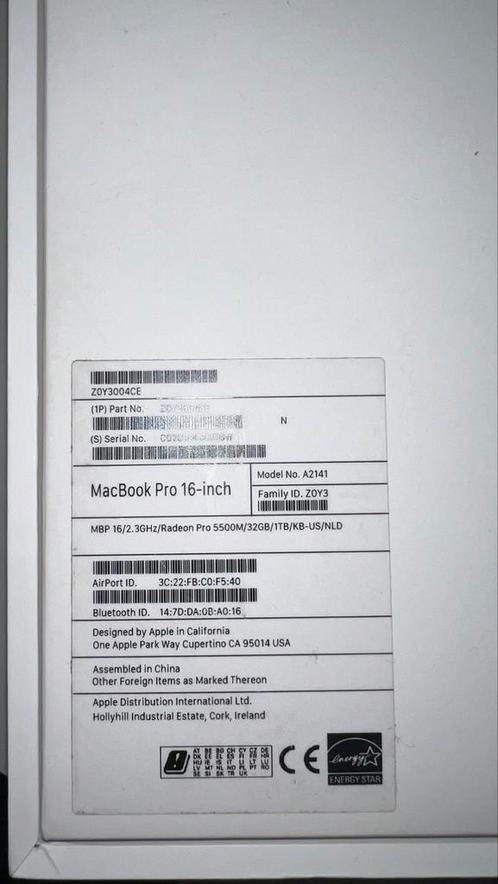 Macbook pro 2019 16inch