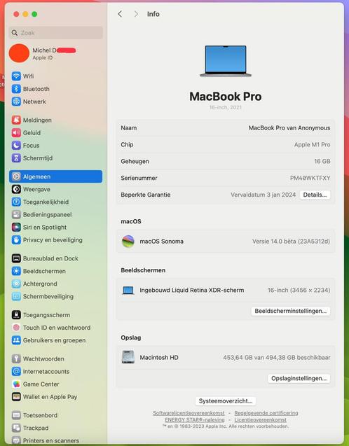 MacBook Pro M1 16GB 512GB als Nieuw, met Apple Garantie