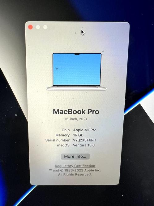 MacBook Pro M1 Pro 16quot 1TB 16 GB